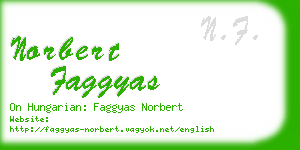norbert faggyas business card